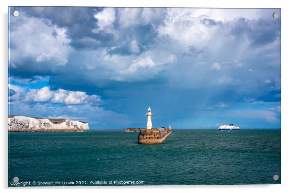 Dover on the Kent Coast Acrylic by Stewart Mckeown