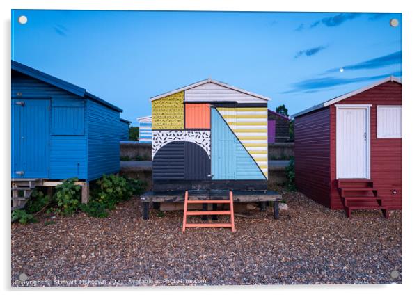 Whitstable Huts Acrylic by Stewart Mckeown