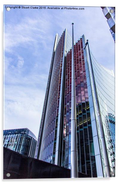 Majestic Glass Tower in London Acrylic by Stuart Clarke