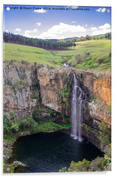 Enchanting Waterfall Oasis Acrylic by Stuart Clarke