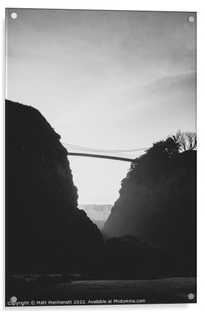 A Bridge Between Cliffs Acrylic by MATT MENHENETT