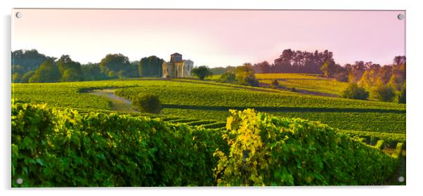 Landscape ,Poitou-Charentes, France  Acrylic by Philip Enticknap