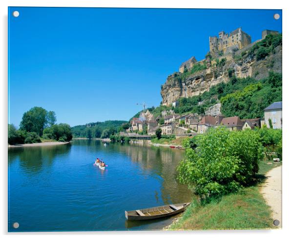 Beynac-et-cazenac, Dordogne, France. Acrylic by Philip Enticknap