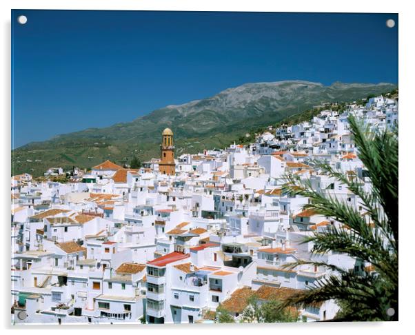 THE WHITE VILLAGE OF COMPETA ANDALUCIA SPAIN  Acrylic by Philip Enticknap