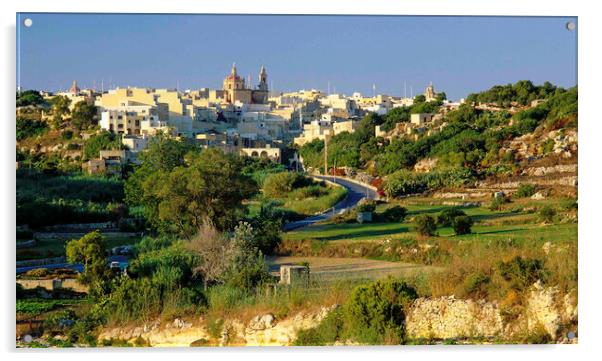 Gozo, Village Acrylic by Philip Enticknap