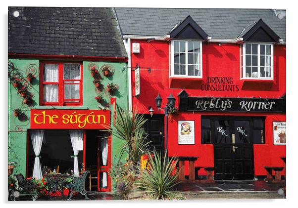 Irish Pubs  Acrylic by Philip Enticknap
