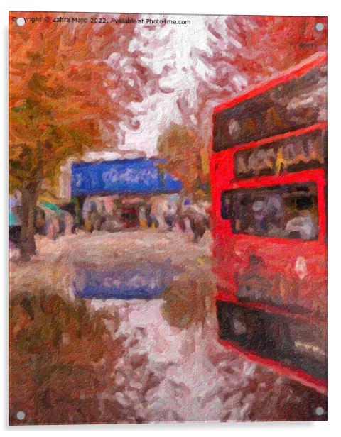 Textured Canvas Effect on Camden Town Acrylic by Zahra Majid