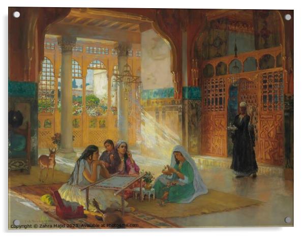 Vintage Arab Artsy scene Acrylic by Zahra Majid