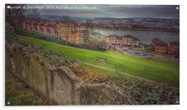 An old graveyard overlooking the lovely Medway riv Acrylic by Zahra Majid