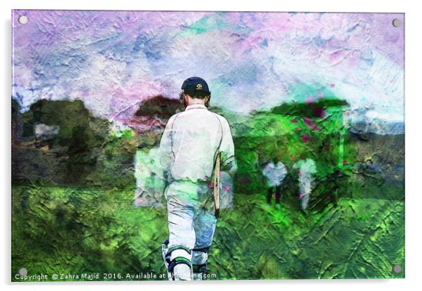 A Batsmans World Acrylic by Zahra Majid