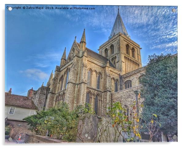 Rochester Cathedral 2 Acrylic by Zahra Majid