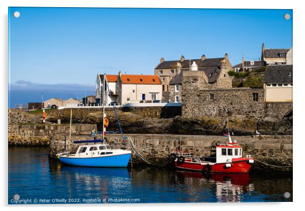 Portsoy Harbour, Aberdeenshire Acrylic by Peter O'Reilly