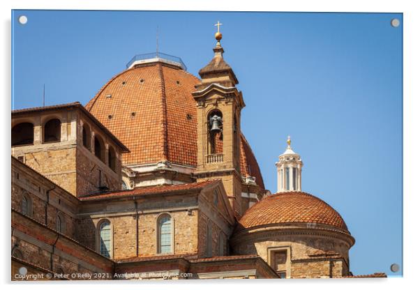 Roof of San Lorenzo Church, Florence Acrylic by Peter O'Reilly