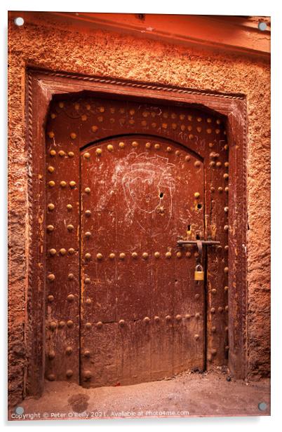 Marrakech Doorway #1 Acrylic by Peter O'Reilly