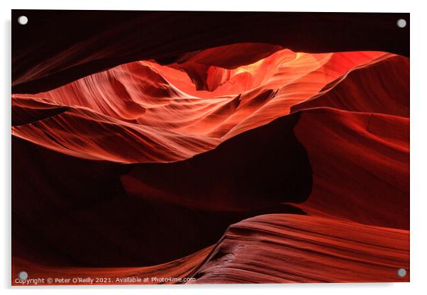 Antelope Canyon Colours #8 Acrylic by Peter O'Reilly