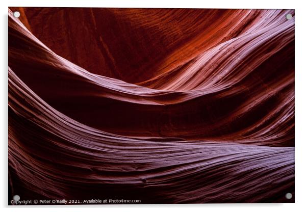 Antelope Canyon Colours #12 Acrylic by Peter O'Reilly