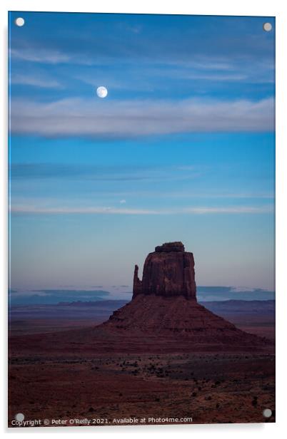 Monument Valley Moonrise #1 Acrylic by Peter O'Reilly