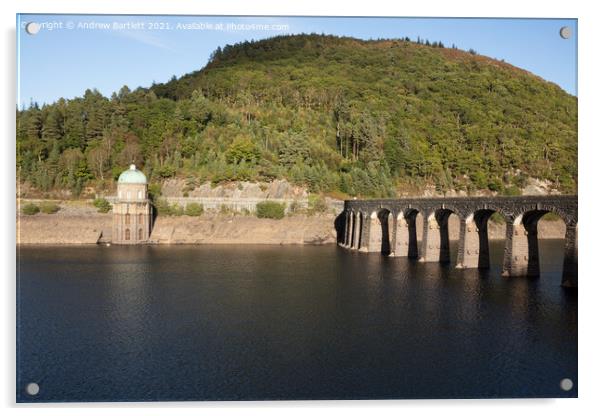 Garreg Ddu Dam, Elan Valley, UK Acrylic by Andrew Bartlett