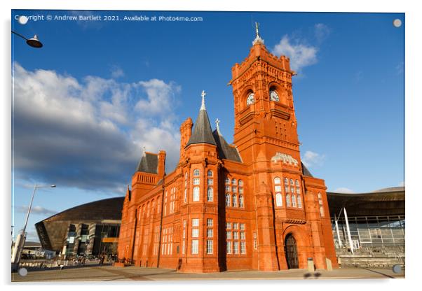 Pierhead Building, Cardiff Bay, South Wales, UK Acrylic by Andrew Bartlett