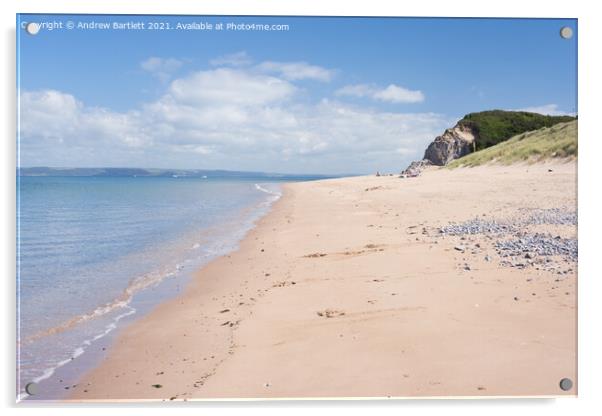 Caldey Island beach, Tenby, Pembrokeshire, UK Acrylic by Andrew Bartlett