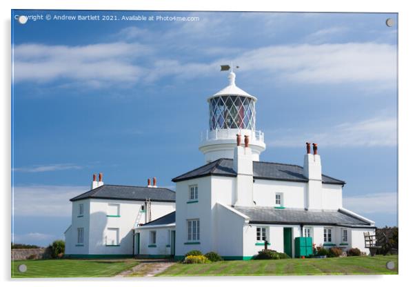 Caldey Island lighthouse, Tenby, Pembrokeshire, UK Acrylic by Andrew Bartlett
