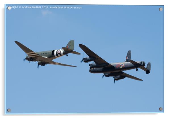 The Battle Of Britain Memorial Flight Acrylic by Andrew Bartlett