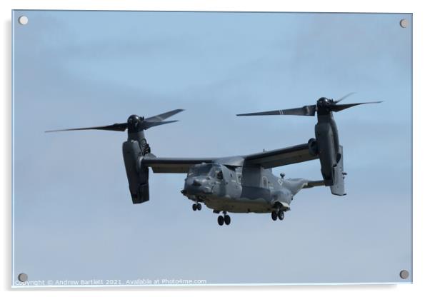 Bell Boeing CV-22B Osprey of the US Air Force Acrylic by Andrew Bartlett