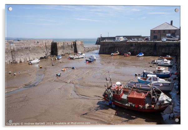 Porthcawl Harbour, South Wales, UK Acrylic by Andrew Bartlett