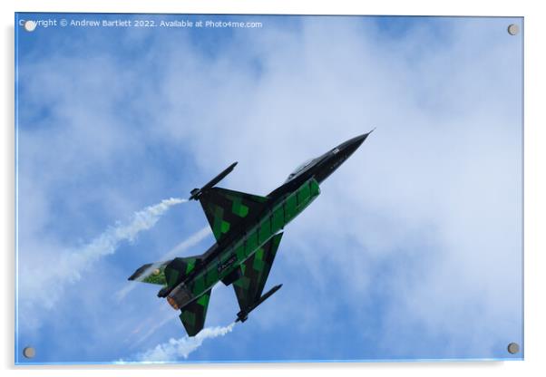 F-16 Viper at RAF Cosford Acrylic by Andrew Bartlett