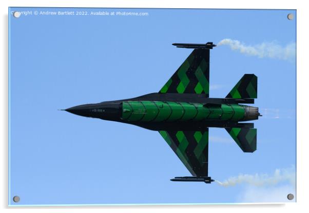 F-16 Viper at RAF Cosford Acrylic by Andrew Bartlett