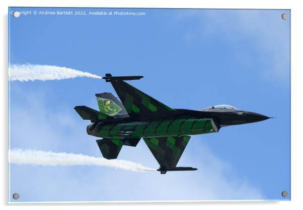 F-16 Viper at RAF Cosford Acrylic by Andrew Bartlett