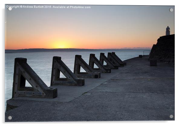 Porthcawl sunrise Acrylic by Andrew Bartlett