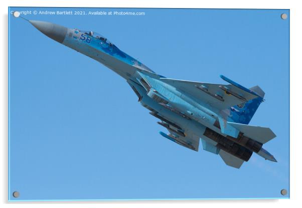 Sukhoi Su27p Flanker Acrylic by Andrew Bartlett