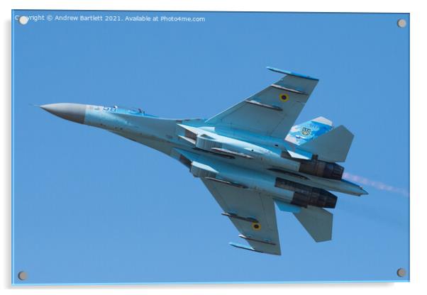 Sukhoi Su27p Flanker Acrylic by Andrew Bartlett