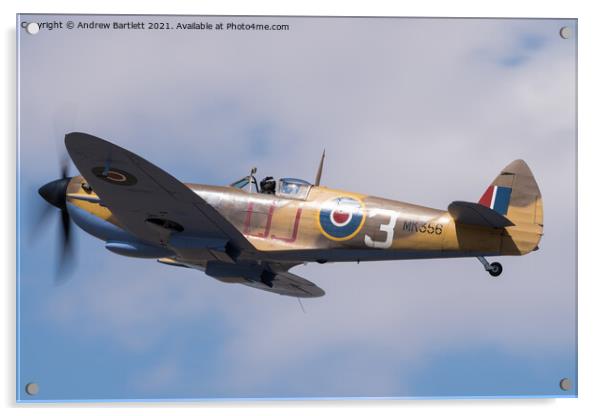 The Battle Of Britain Memorial Flight MK356 Spitfire Acrylic by Andrew Bartlett