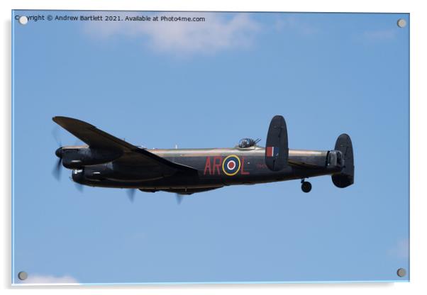 Avro Lancaster PA474 Acrylic by Andrew Bartlett