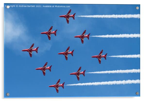 RAF The Red Arrows Acrylic by Andrew Bartlett
