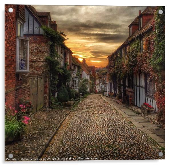 Mermaid Street in Rye East Sussex Acrylic by Framemeplease UK