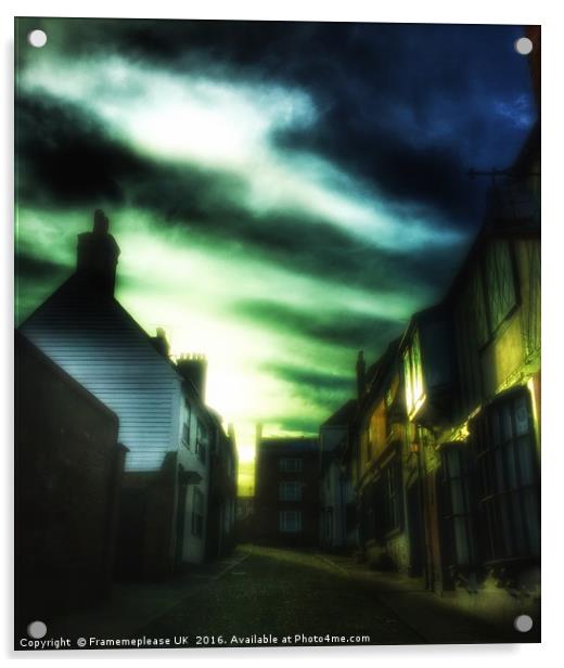 Northern lights over Rye  Acrylic by Framemeplease UK