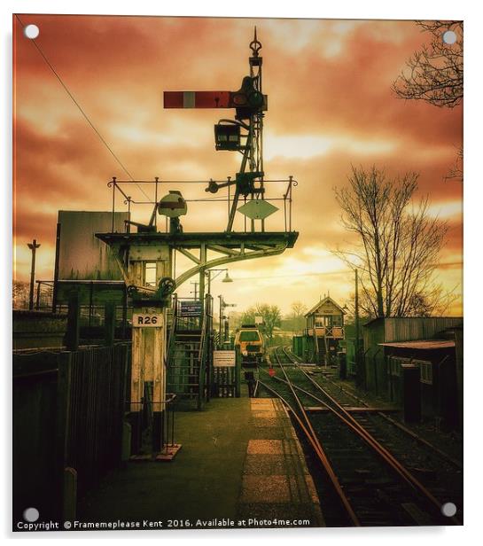  Rolvenden Train Station  Acrylic by Framemeplease UK