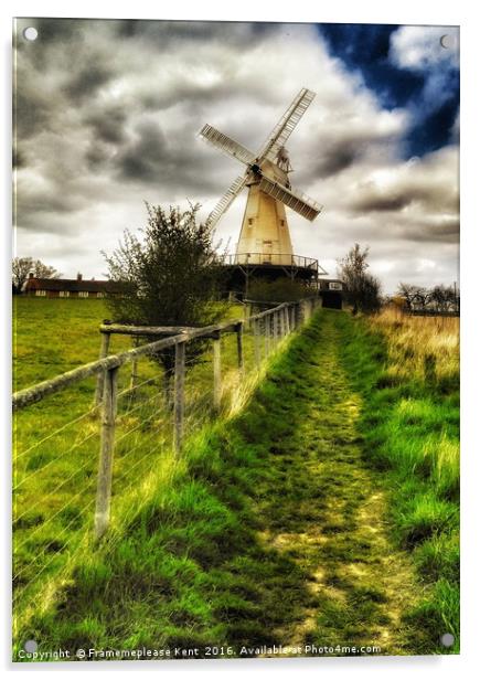 Woodchurch Windmill Acrylic by Framemeplease UK