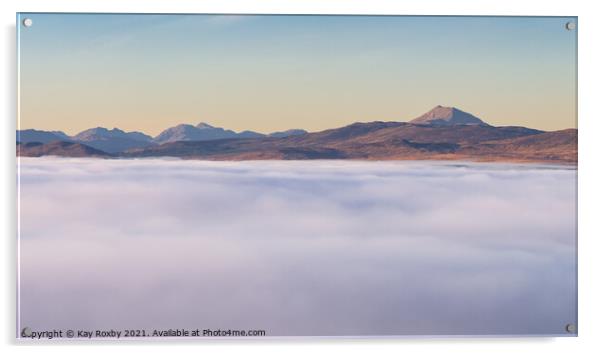 Ben Lomond and the Arrochar Alps cloud inversion Acrylic by Kay Roxby