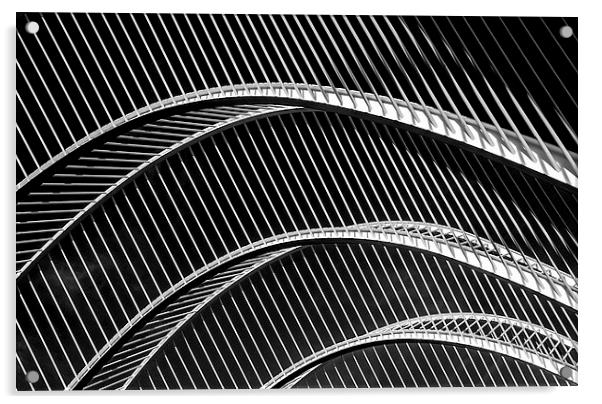 Arching steel pattern Acrylic by Stephen Giles