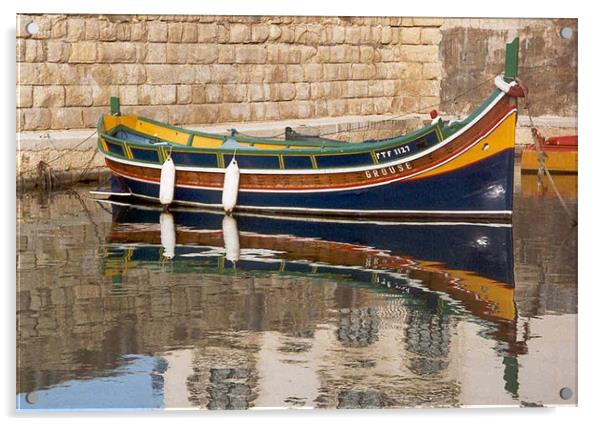 Maltese boat Acrylic by Chris Keast