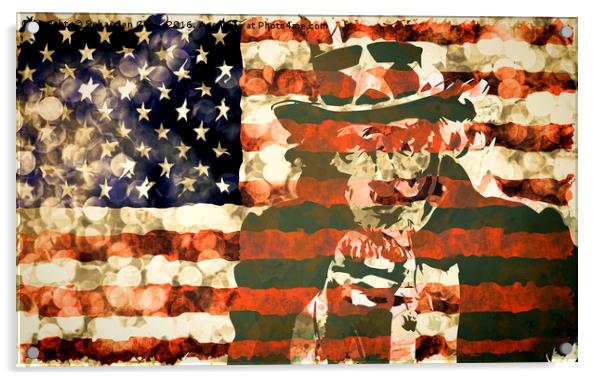 Uncle Sam USA Flag Acrylic by Sebastien Coell