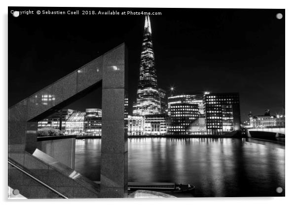 The Shard across the Thames Acrylic by Sebastien Coell
