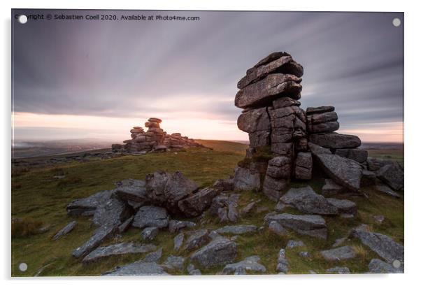 Great Staple Tor Dartmoor Acrylic by Sebastien Coell