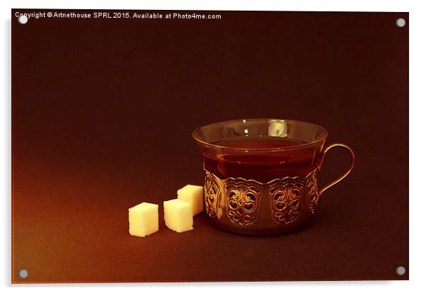  Cap of tea and sugar Acrylic by Artnethouse SPRL