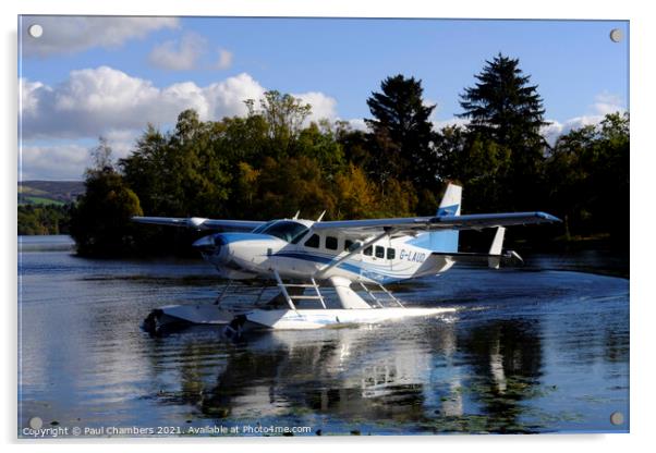 Seaplane Loch Lomond Acrylic by Paul Chambers