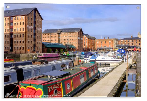 Tamiley in Gloucester Docks Acrylic by Paul Chambers